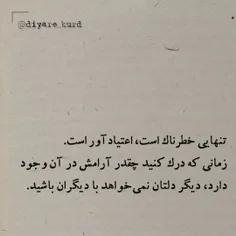 تنهایی خطرناک است، اعتیادآور است. زمانی که درک کنید چقدر 