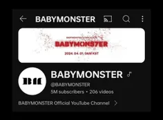 کانال یوتیوب بیبی مانستر به بیش از 5 میلیون سابسکرایب رسی