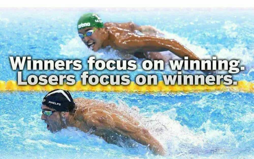 برنده ها روی برنده شدن تمرکز می کنن و بازنده ها روی برنده