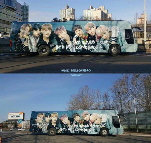 ⚜ ️ اتوبوس BTS در شهر سیول ❤ ️ ⚜ ️