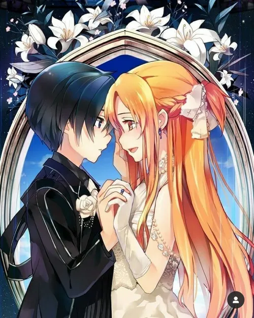 آخی😍 😍 😍 sword art online sao animeh kirito asuna هنرشمسی