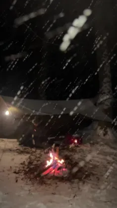 کمپ انفرادی در جنگل برفی🤠⛺️❄️