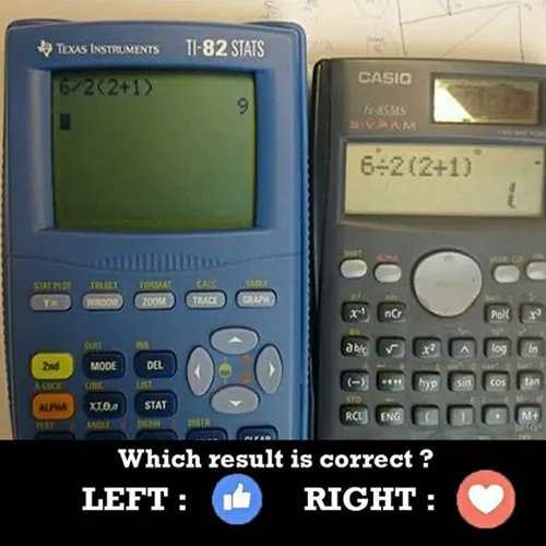 به نظر شما نتیجه محاسبه کدوم ماشین حساب درسته؟
