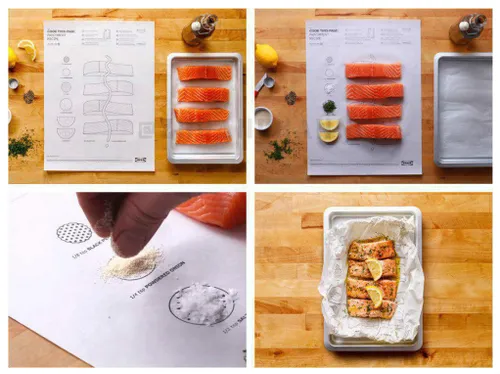کاغذ خلاقانه راهنمای آشپزی..به اون اندازه که تو راهنما کش