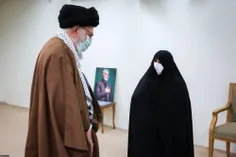 همسر سردار شهید سلیمانی در دیدار با رهبر انقلاب 

