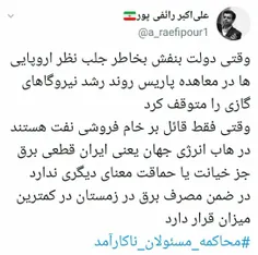 رائفی پور :‏وقتی دولت بنفش بخاطر جلب نظر اروپایی ها در مع