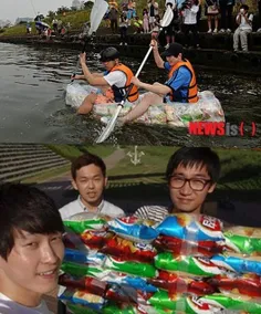 دانشجویان کره با ساختن یک قایق از بسته های چیپس به حجم زی