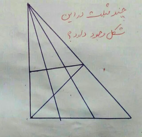 دراین شکل چندتا مثلث میبینید؟؟