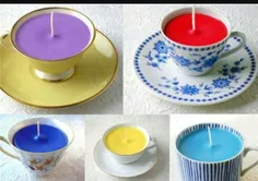 ایده هایی برای ساخت شمع توی فنجون