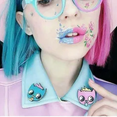 #girl#blue#pink#glasses#hair#cat#luxury