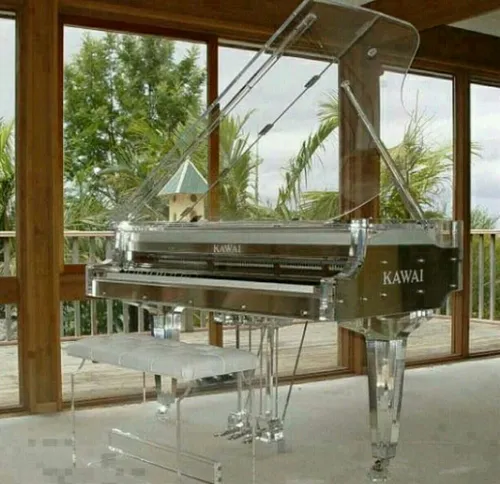 هنر و خلاقیت پیانو شیشه ای ایده خلاقانه هنرنمایی کاردستی 
