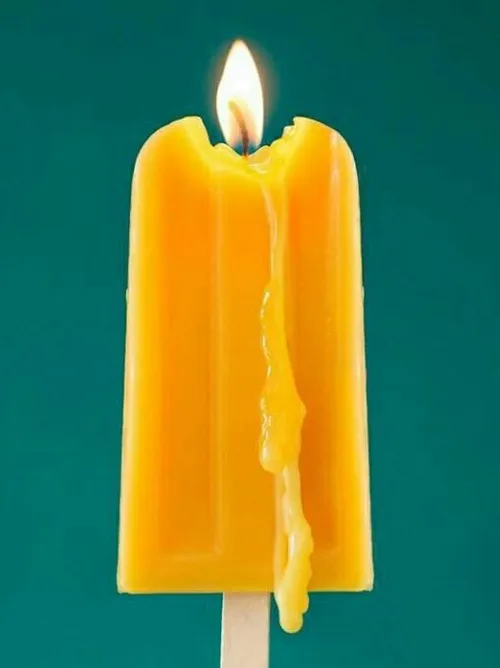 یک طراحی متفاوت شمع با طرح بستنی 👌