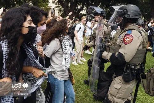 اعتراضات دانشجویان آمریکا به فرانسه هم سرایت کرد.✌️✌️✌️
