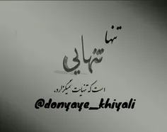 تنها تنهایی  است که تنهایت نمیگذارد((: