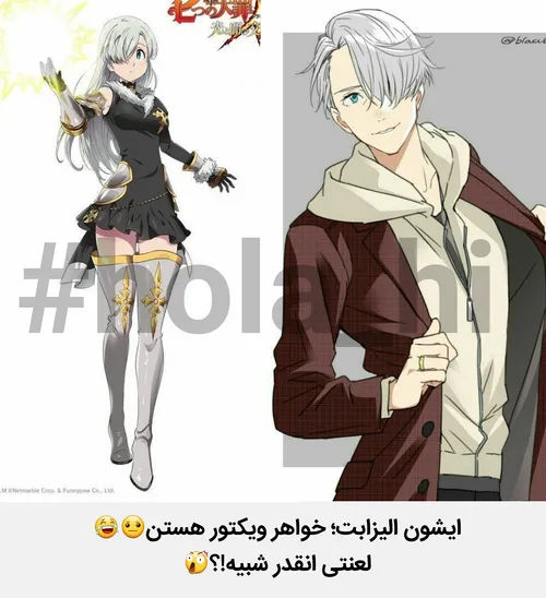 چرا واقعا انقدر شبیه همن!!!😲 victor elizabeth yuri on ice