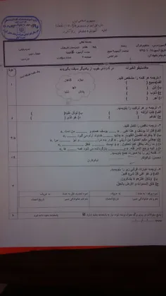 اقایون سوالای قران هفتم همین سالی همین نزدیکی ما ل خودم