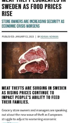 سوئد پس افزایش افراد ناتوان در تامین غذای خانواده شان،به 