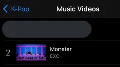 موزیک ویدئو Monster اکسو در رتبه دوم آهنگ های کیپاپ آیتون