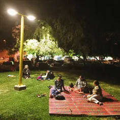 Residents of the #Karama area in #Dubai relax at a local 