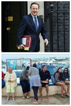 دیوید کامرون نخست وزیر قبلی انگلیس،مانند یک شهروند معمولی