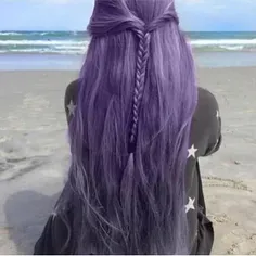 #girl#purple#hair#profile#sea