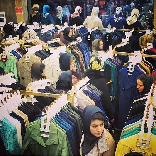 Women shopping around in a Manteau Store as the new Irani