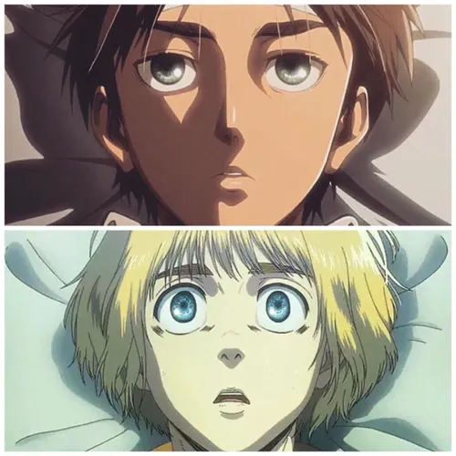 armin arlert🌊 😟 Eren jaeger😌 🍃 erearu😊 eremin🙆 😭 shingeki