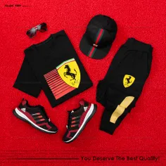 ست تیشرت و شلوار مردانه Ferrari مدل S9849
