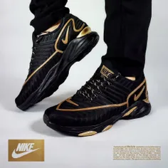 🔸 کفش اسپرت مردانه نایک مشکی طلایی مدل 1440