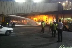 خودروی پوش‌بک هندلینگ سامان در فرودگاه مهرآباد دچار آتش‌س