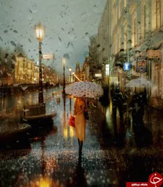تصاویر سن پطرز بورگ روسیه در باران ،