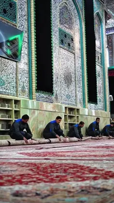 آماده سازی حرم مطهر امام حسین علیه السلام برای ورود به ما