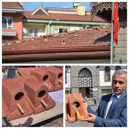 یک کارخونه تولید کننده کاشی سقف در ترکیه از این پناهگاه ه