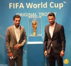 📸مرتضی پورعلی گنجی ووحیدامیری درکنارکاپ جام جهانی ۲۰۲۲🏆