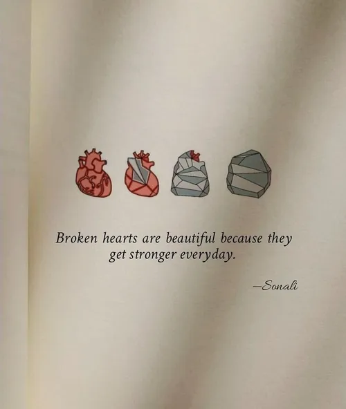قلب های شکسته قشنگن چون هر روز قوی تر میشن 🫀🪨