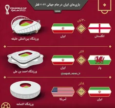 ⚽️ بازی‌های ایران در جام جهانی ۲۰۲۲ قطر