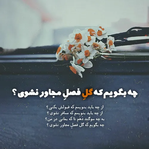 چه بگویم که گل فصل مجاور نشوی؟ علیرضا آذر