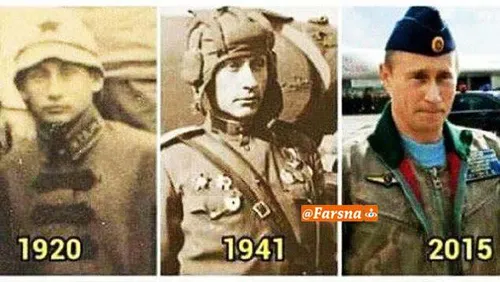 شباهتهای عجیب سه سرباز روس درسالهای مختلف به پوتین . . . 