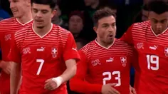 گل اول سوئیس به ایرلند (ضربه کاشته شقیری)