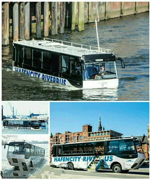 اتوبوس"Hafencity Riverbus" اولین اتوبوس آبی-خاکی آلمان بخ