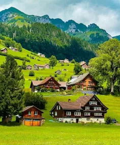 ویوی زیبای شهری در سوئیس🇨🇭