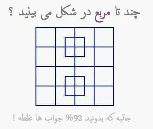 چندتا مربع میبینید؟