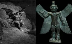 تصویر سمت راست مجسمه ای است که در فیلم جن گیر به نمایش در