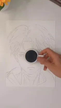 نقاشی لیوای با قهوه ی سرد