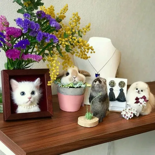 گربه های فرا واقعی هنرمند ژاپنی از جنس نمد!