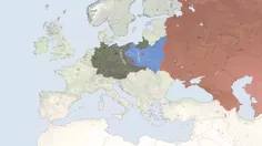 نقشه جنگ جهانی دوم نارنجی نقشه شورویه آبی نقشه انگلیس و آ
