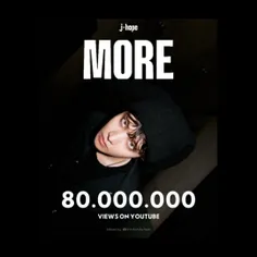 موزیک ویدئو "More" به بیش از ۸۰ میلیون استریم در یویتوب ر