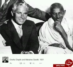 گاندی و چارلی چاپلین