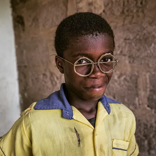 Ghana - I saw this kid who had made his own pair of spect