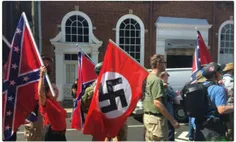 📸  پرچم نازی ها در دستان نژاد پرستان معترض در ویرجینیا آم